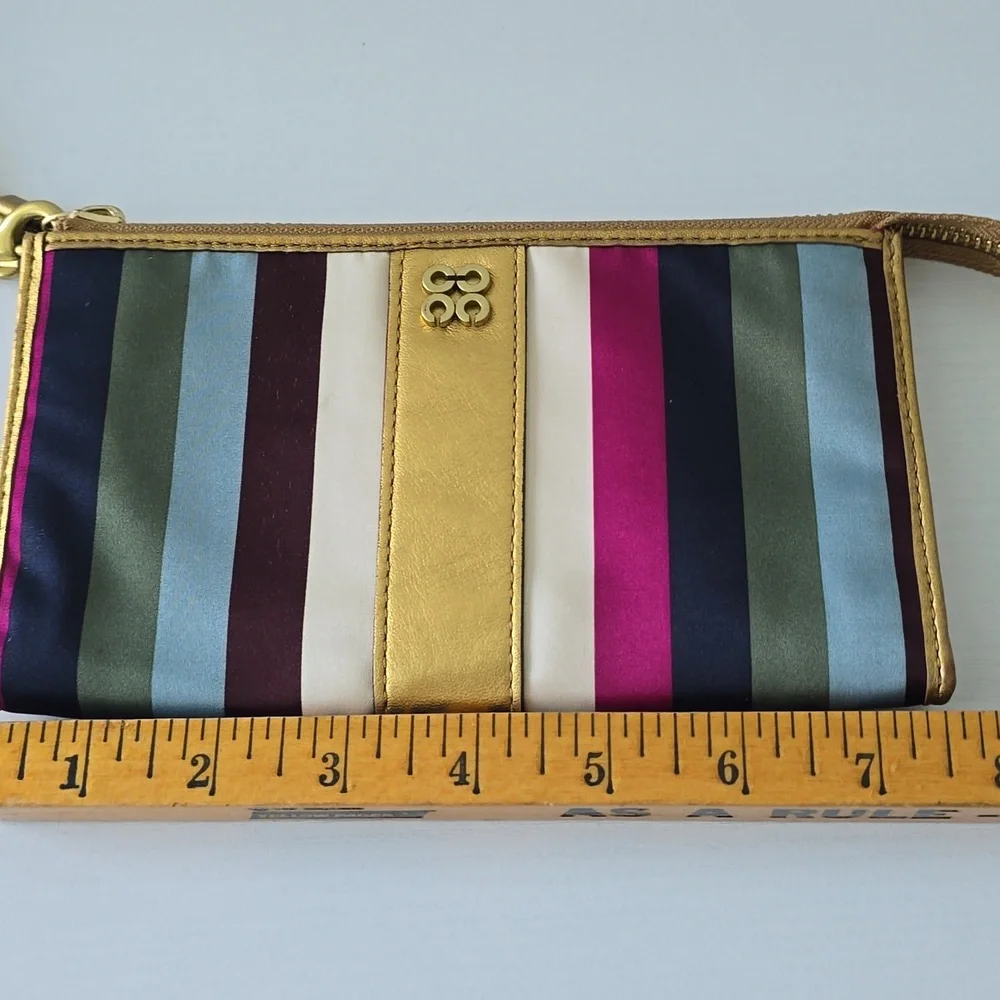 Coach July Spring Leg Zippy Wallet Wristler Multicolored